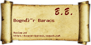 Bognár Baracs névjegykártya